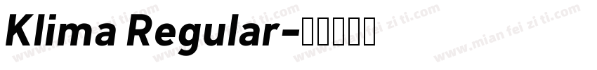 Klima Regular字体转换
